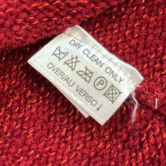 Isabella Rodriguez Red Silk Sweater Size Large - Picture 6 of 9